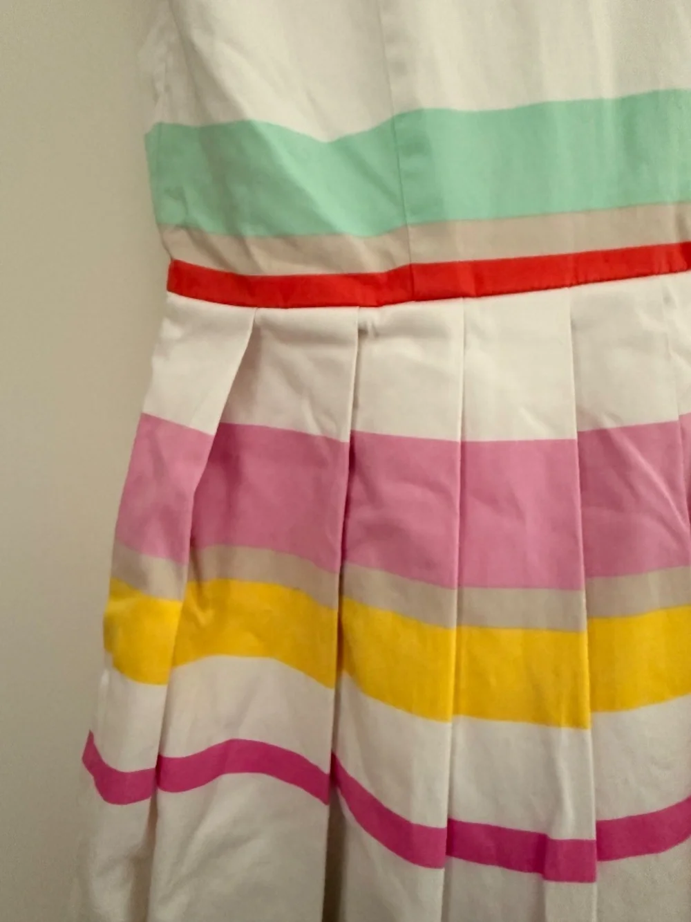 Kate Spade Multi Cape Stripe Shirtdress, Pastel Cotton Dress size